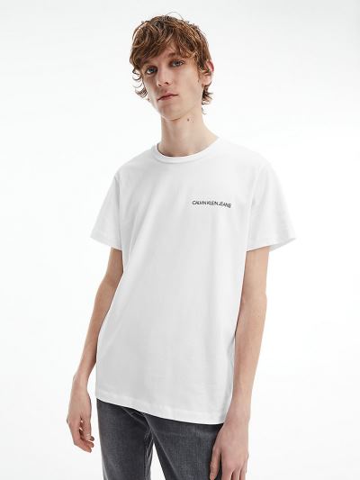 Calvin Klein Ruhák HU516192 | Calvin Klein Organic Cotton Back Logo Férfi Póló Világos Fehér